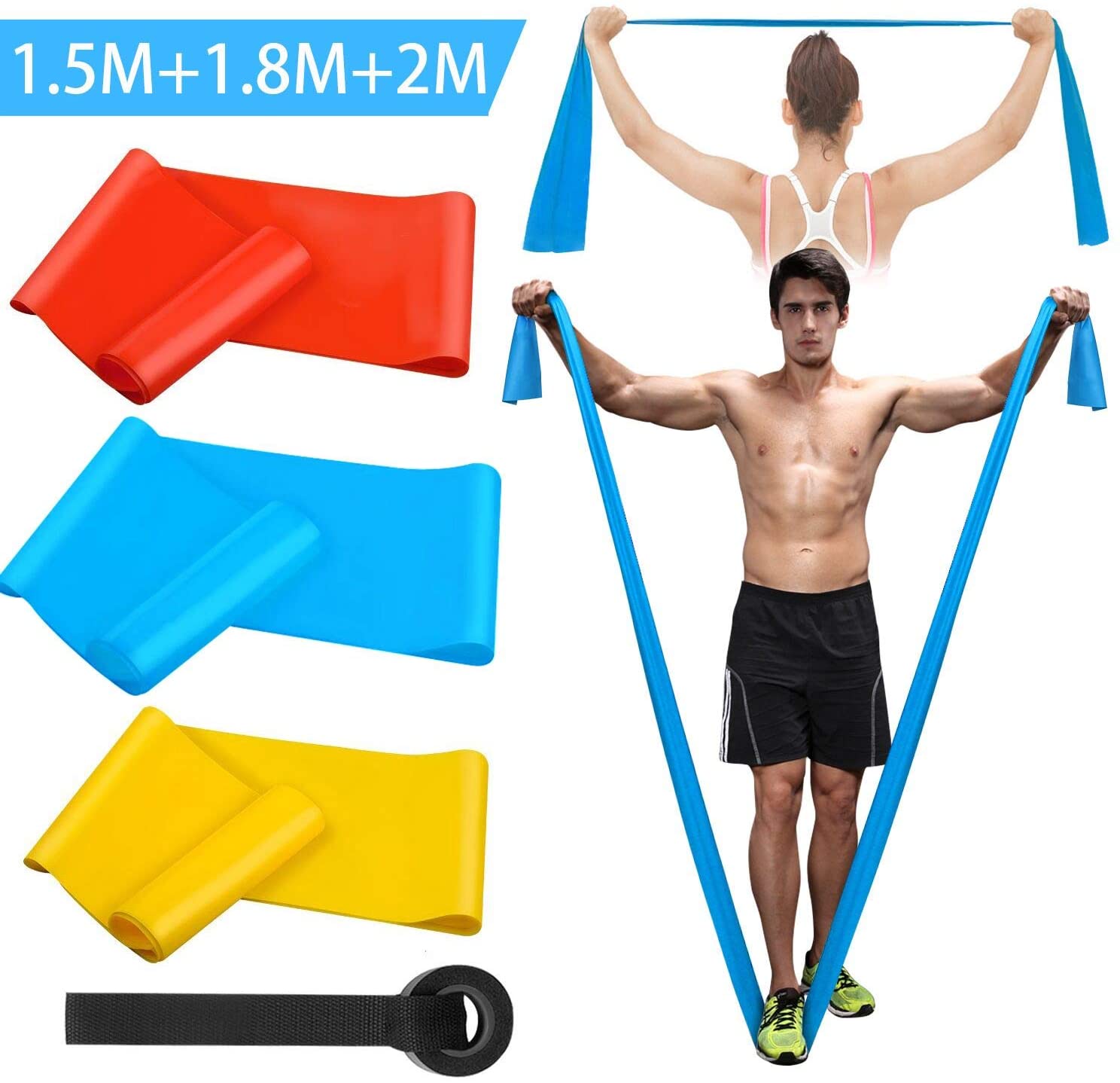 Finger Tape Athletic - Эластичные ленты для фитнеса, 3 шт.,