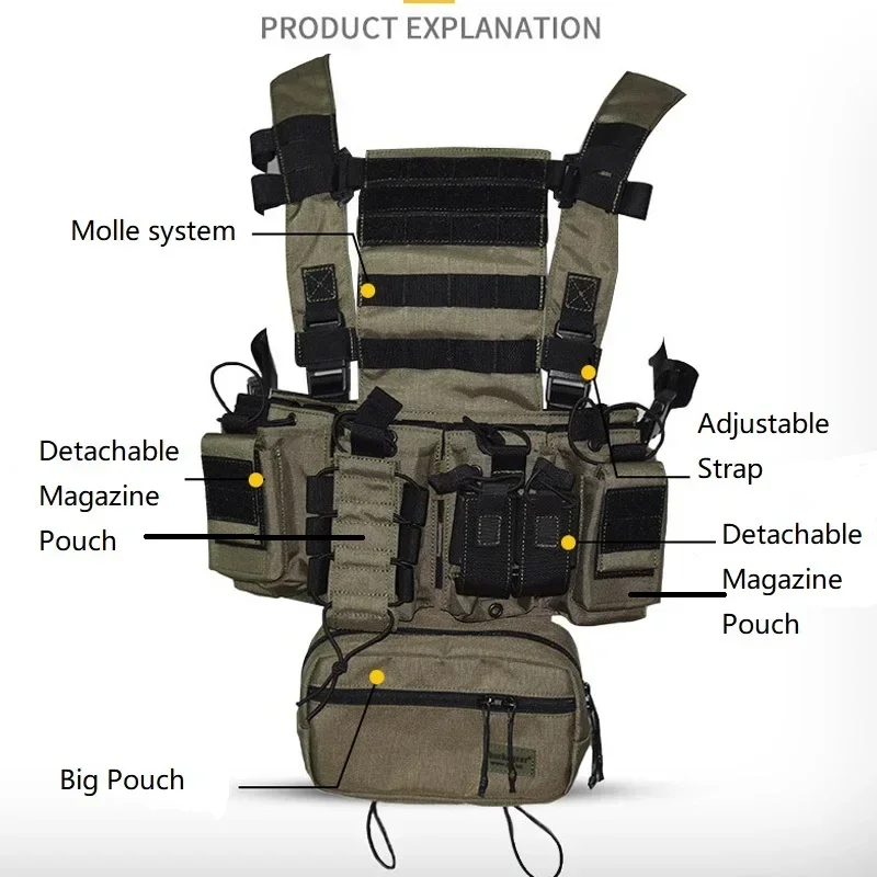 Crossfit Gear Men - D3CR нагрудный жилет Multicam, черный, зеленый,