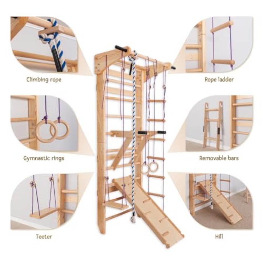 Шведская стенка для домашнего  – обзор и цена Gymnastic Ring Wood