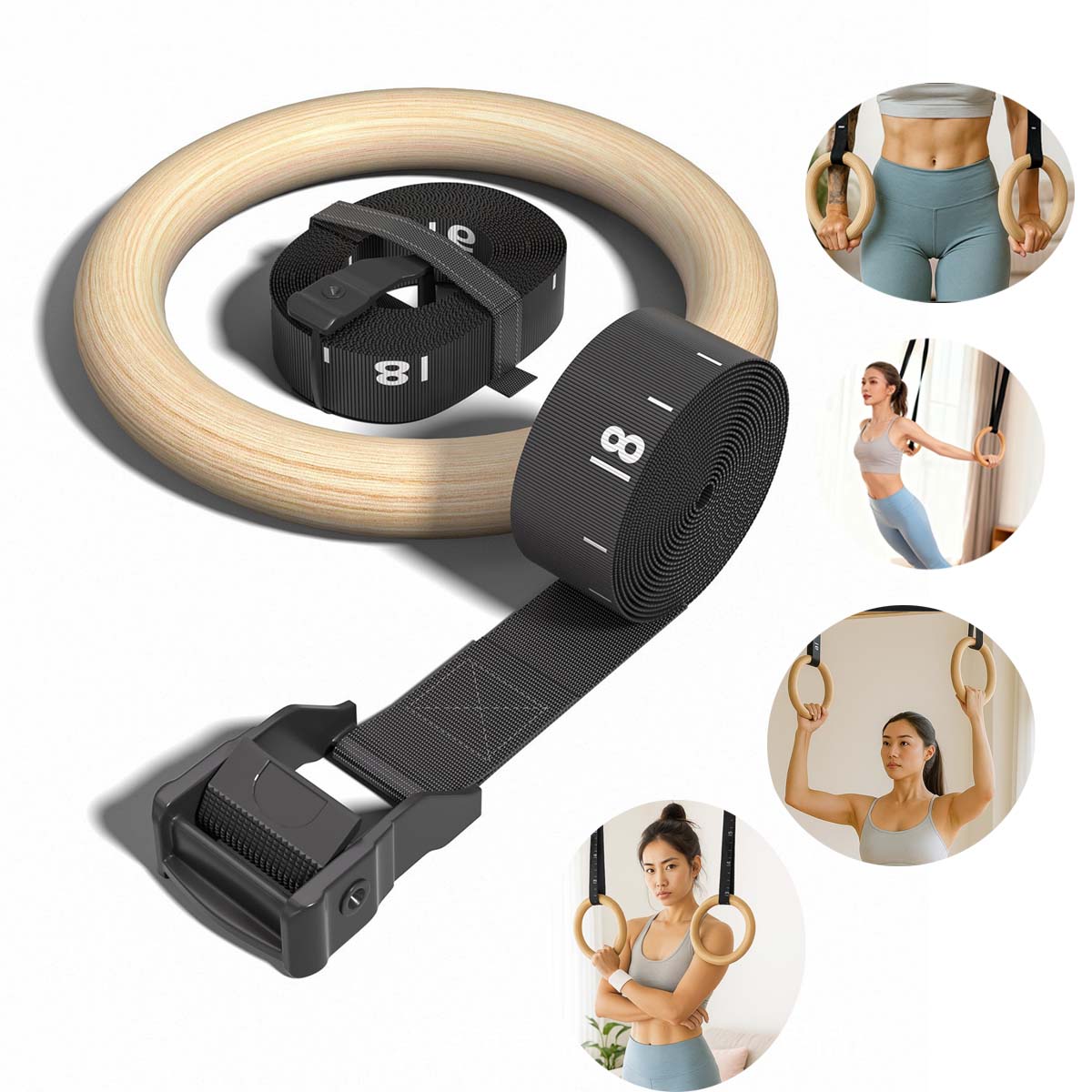 Регулируемые деревянные гимнас – обзор и цена Gymnastic Ring Wood